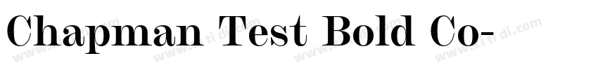 Chapman Test Bold Co字体转换